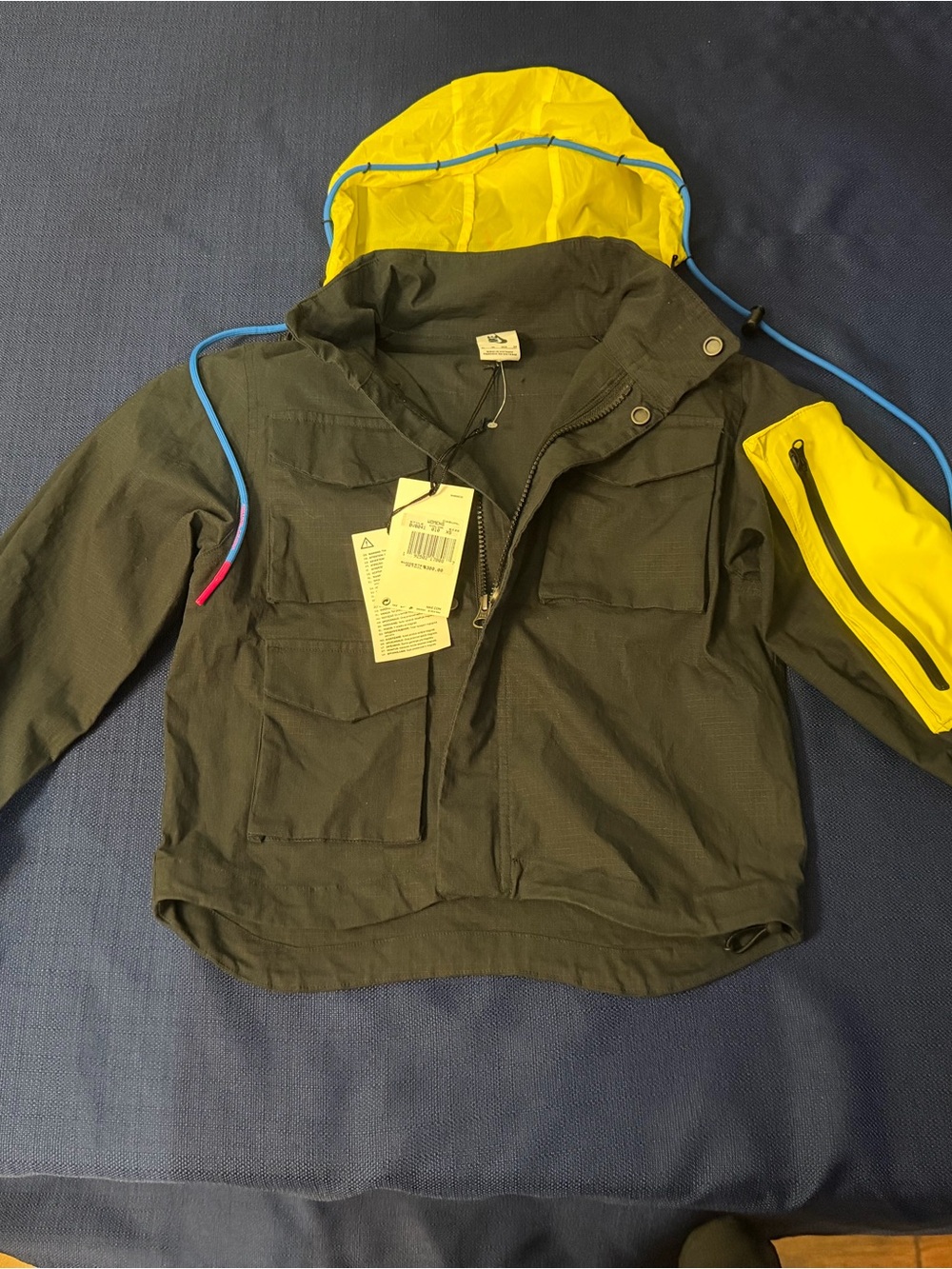 Nike X Off White Women Running Jacket Virgil Abloh XS Black BV8041010 New